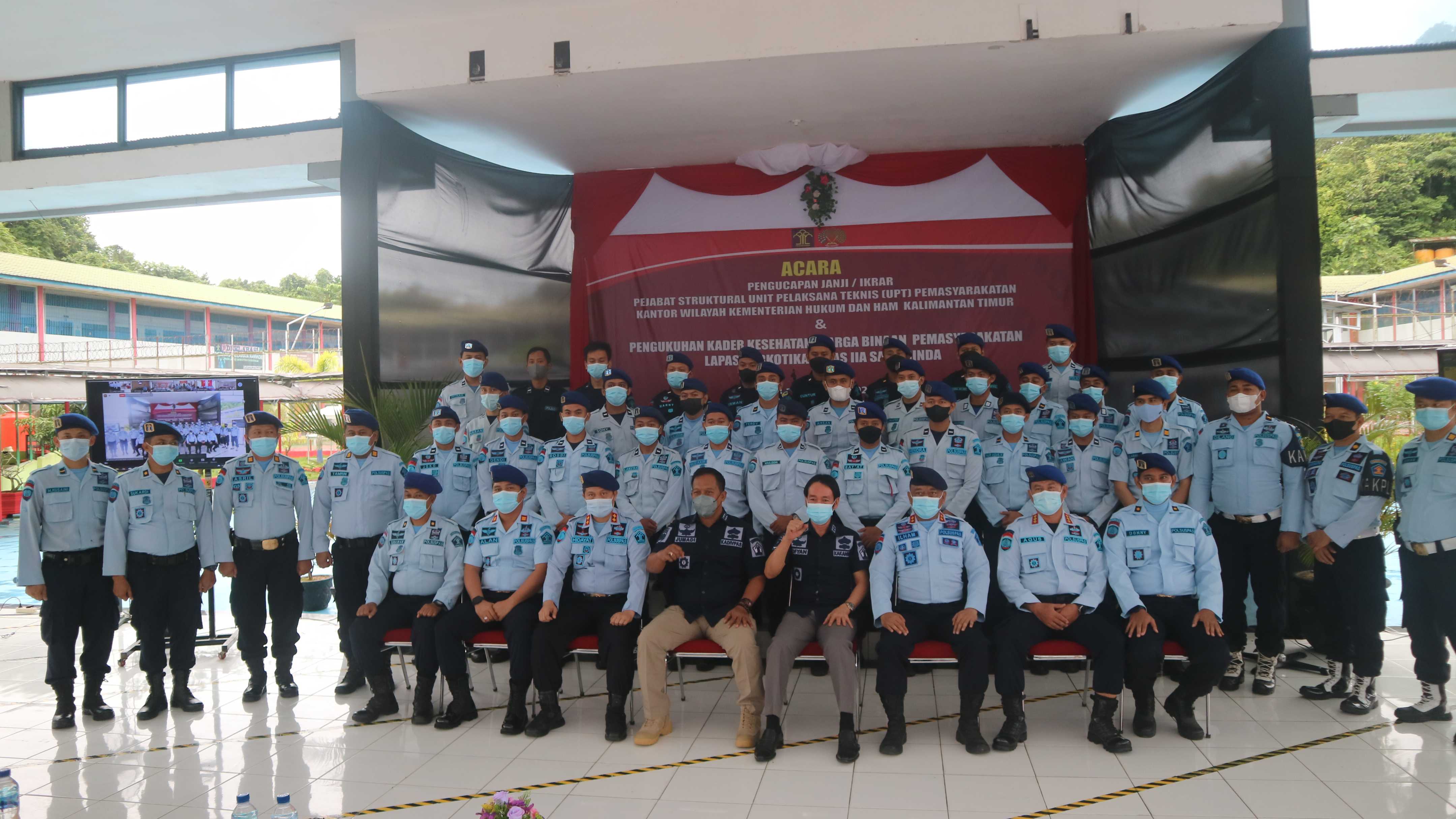 Pengucapan janji / ikrar Pejabat Struktural Unit Pelaksana Teknis (UPT) Pemasyarakatan di lingkungan Kanwil Kementerian Hukum dan Ham Kaltim-tara