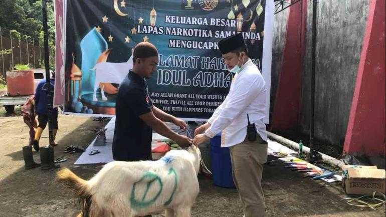 Lapas Narkotika Samarinda Gelar Pemotongan Hewan Qurban di Hari Raya Idul Adha