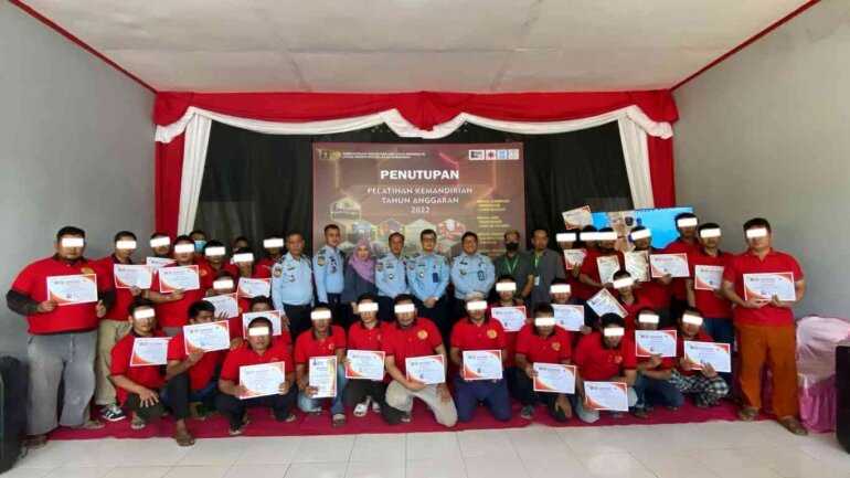 Hidayat Kalapas Narkotika Samarinda Tutup Secara Langsung Pelatihan Kemandirian Giatja Tahun 2022