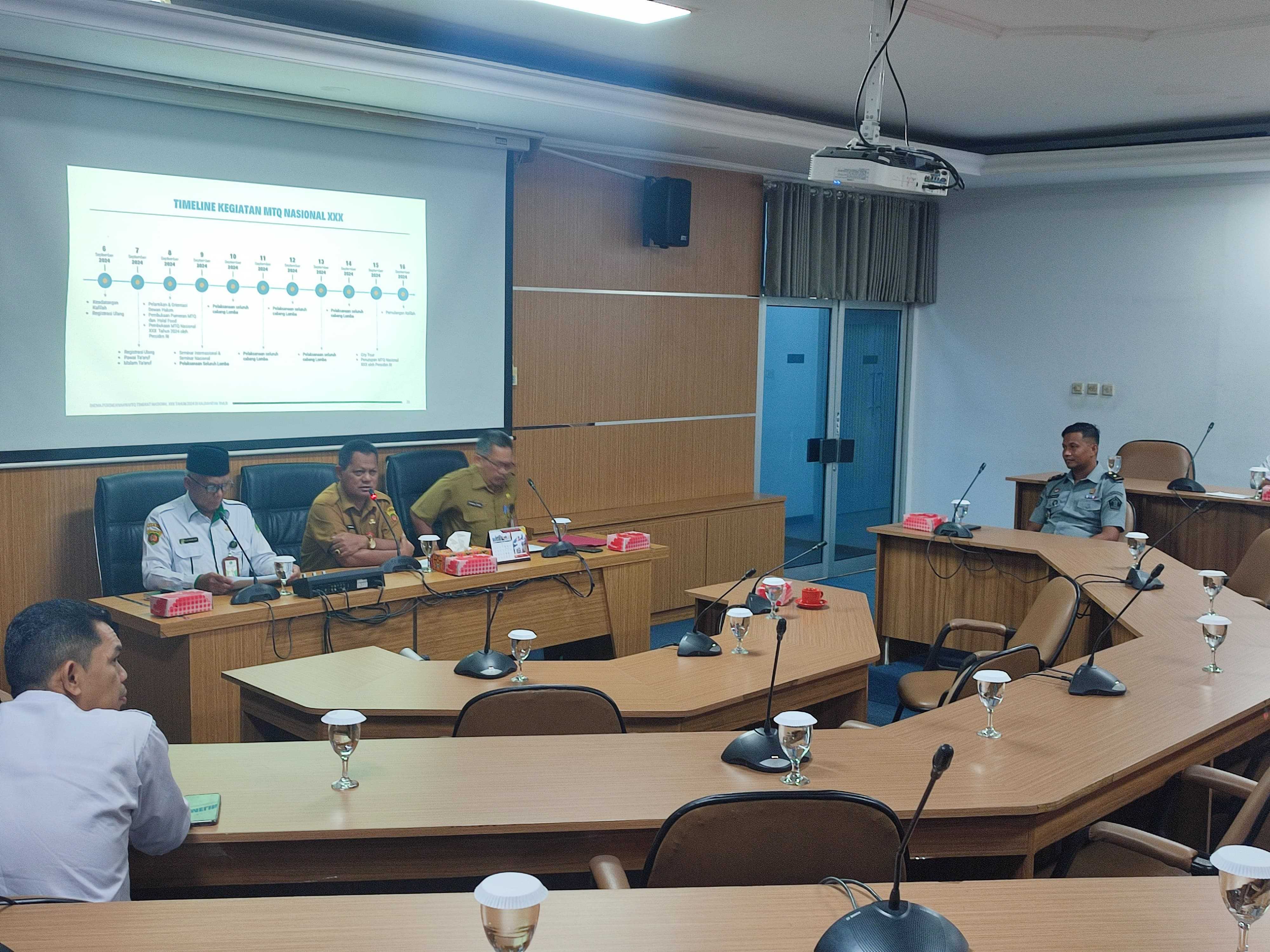 Siap sukseskan MTQ Nasional Ke-XXX di Samarinda, Jajaran Lapas Narkotika Samarinda Ikuti Kegiatan Rapat Persiapan Bersama Pemkot Samarinda