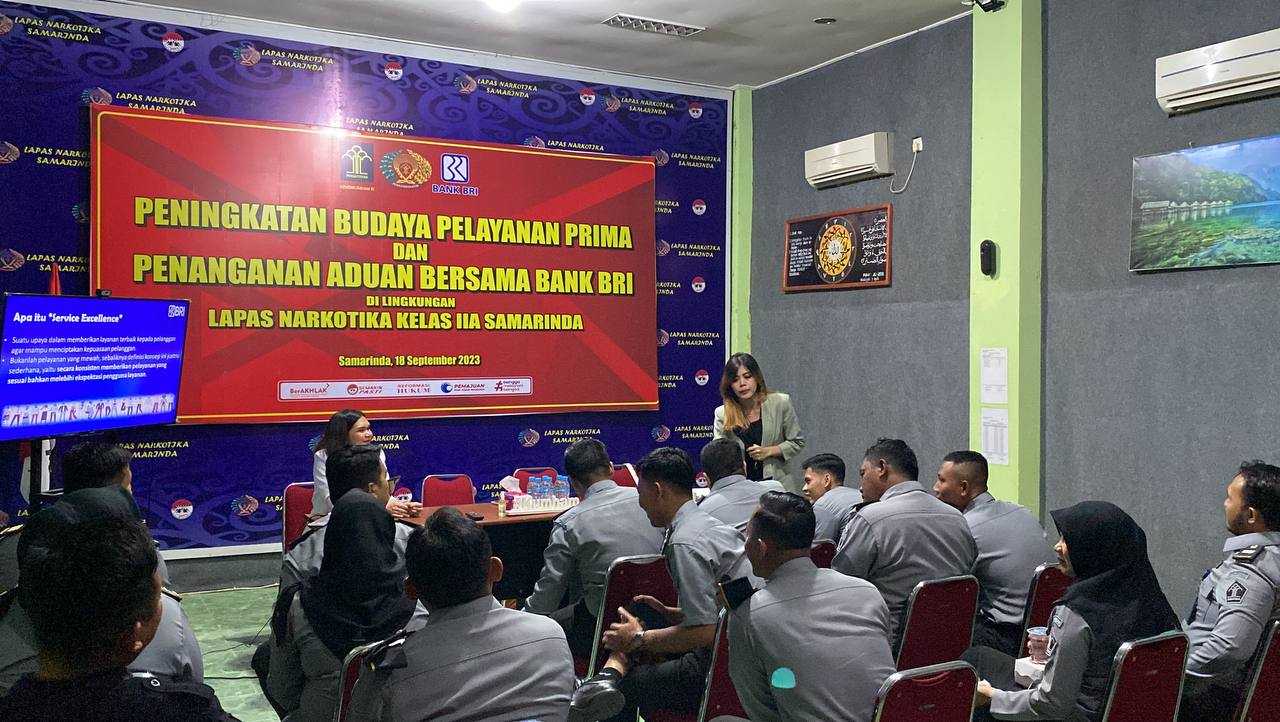 Gelar Pelatihan, Hidayat Kalapas Narkotika Samarinda Gandeng BRI Tingkatkan Pelayanan Prima & Penanganan Aduan