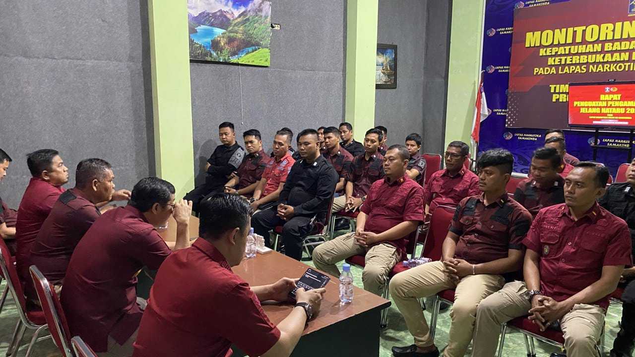 Deteksi Dini Jelang NATARU , Hidayat Kalapas Berikan Penguatan Pada Petugas Pengamanan