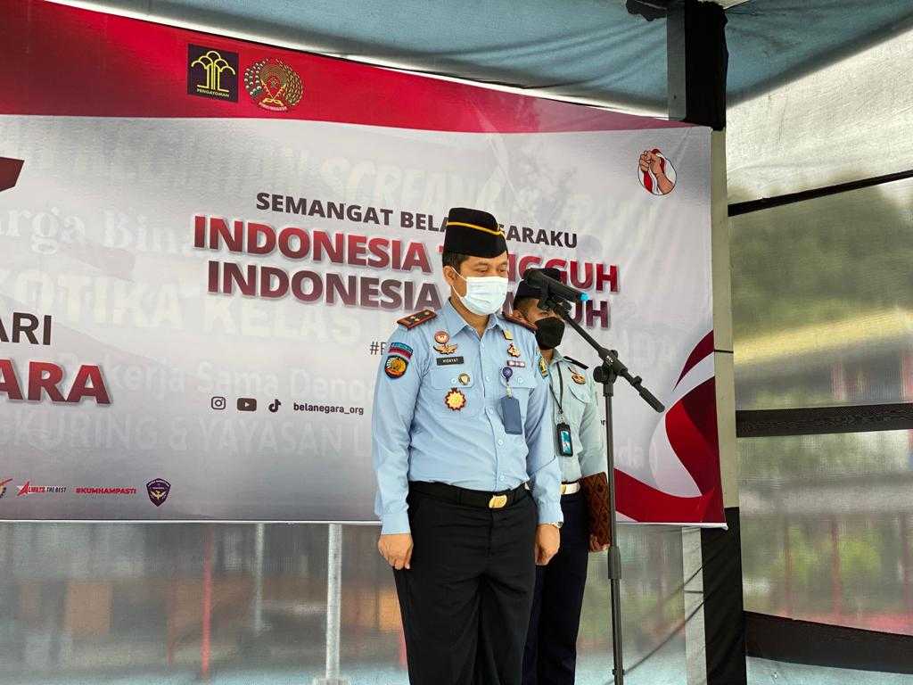 Lewat Apel Bersama Lapas Narkotika Samarinda Kobarkan Semangat Bela Negara