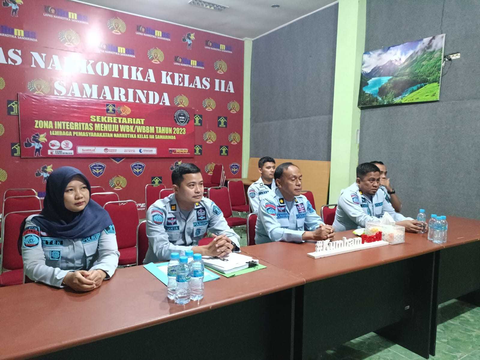 Tim Pokja Pembangunan ZI Menuju WBK Lapas Narkotika Samarinda Mengikuti Sosialisasi Perubahan Road Map RB dan Aplikasi ERB