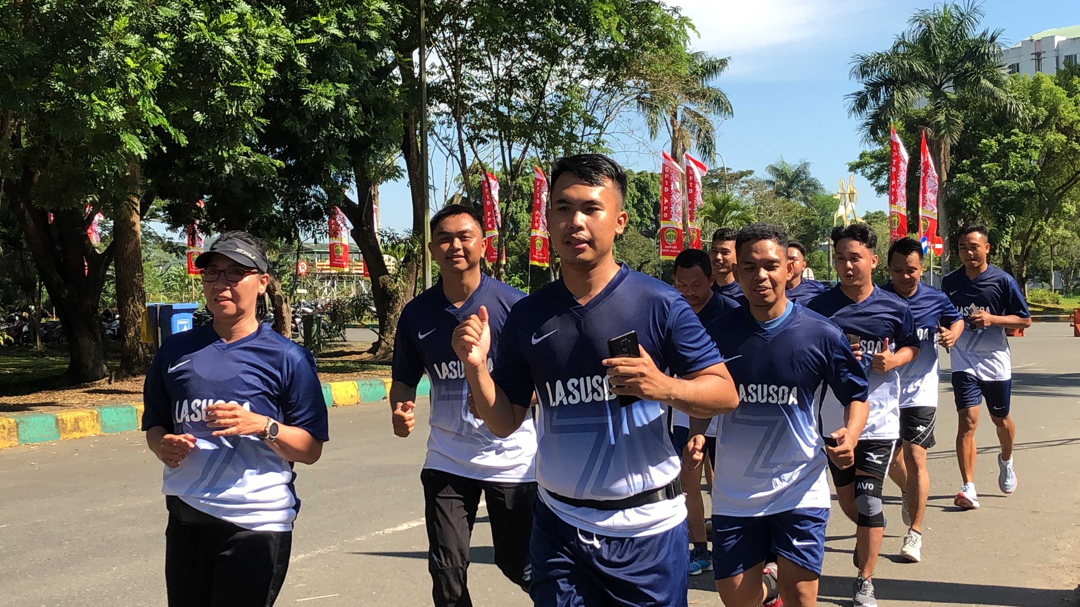 Petugas Lapas Narkotika Samarinda Ikuti Kegiatan Virtual Run Dalam Rangka HDKD Ke 77