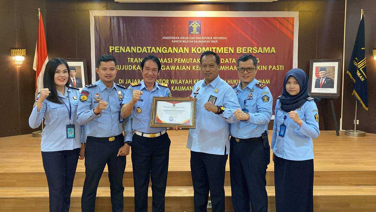 Tak Pernah Padam, Lapas Narkotika Samarinda Raih Prestasi Satker Dengan Pemutakhiran Data Simpeg