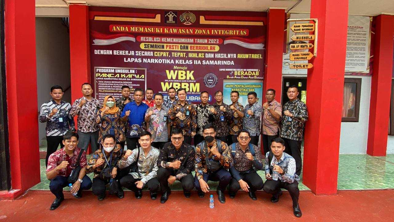 Hidayat Kalapas Narkotika Samarinda & Jajaran Sambut Kunjungan Tim Pembangunan ZI Dari LPKA Tenggarong
