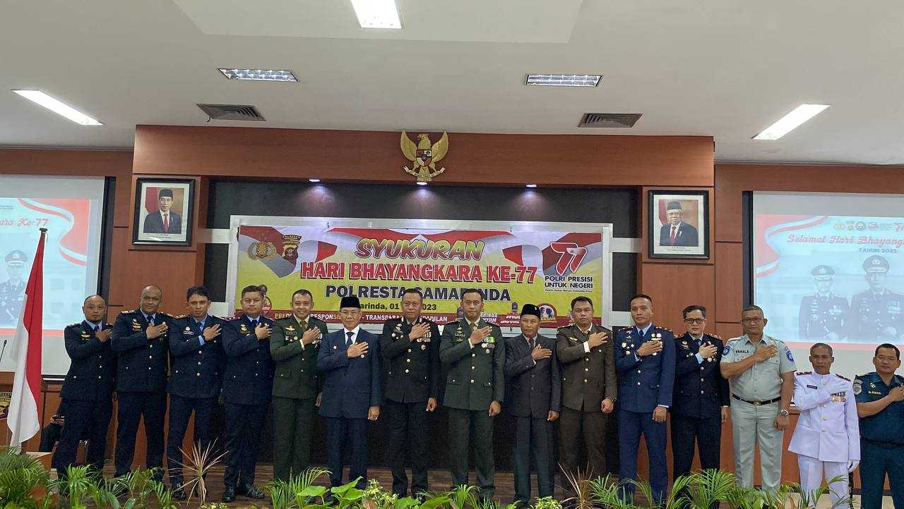 Dirgahayu Bhayangkara Ke 77, Hidayat Kalapas Narkotika Samarinda Hadiri Syukuran Di Mako Polresta Samarinda