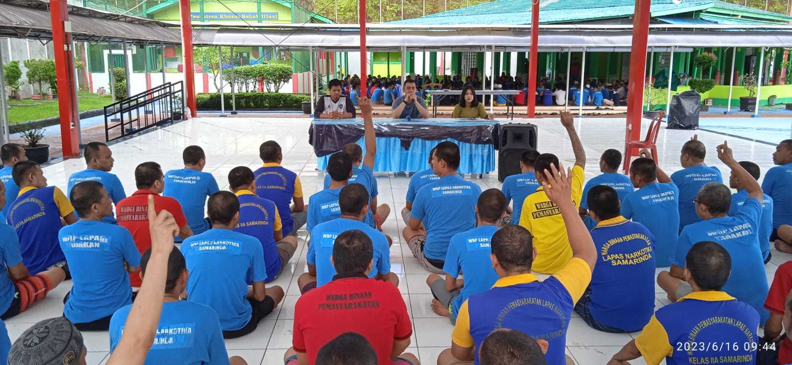 Kasi Binadik Lapas Narkotika Samarinda Sosialisasikan Program Pembinaan & Penyelenggaraan Kesehatan Kepada Warga Binaan