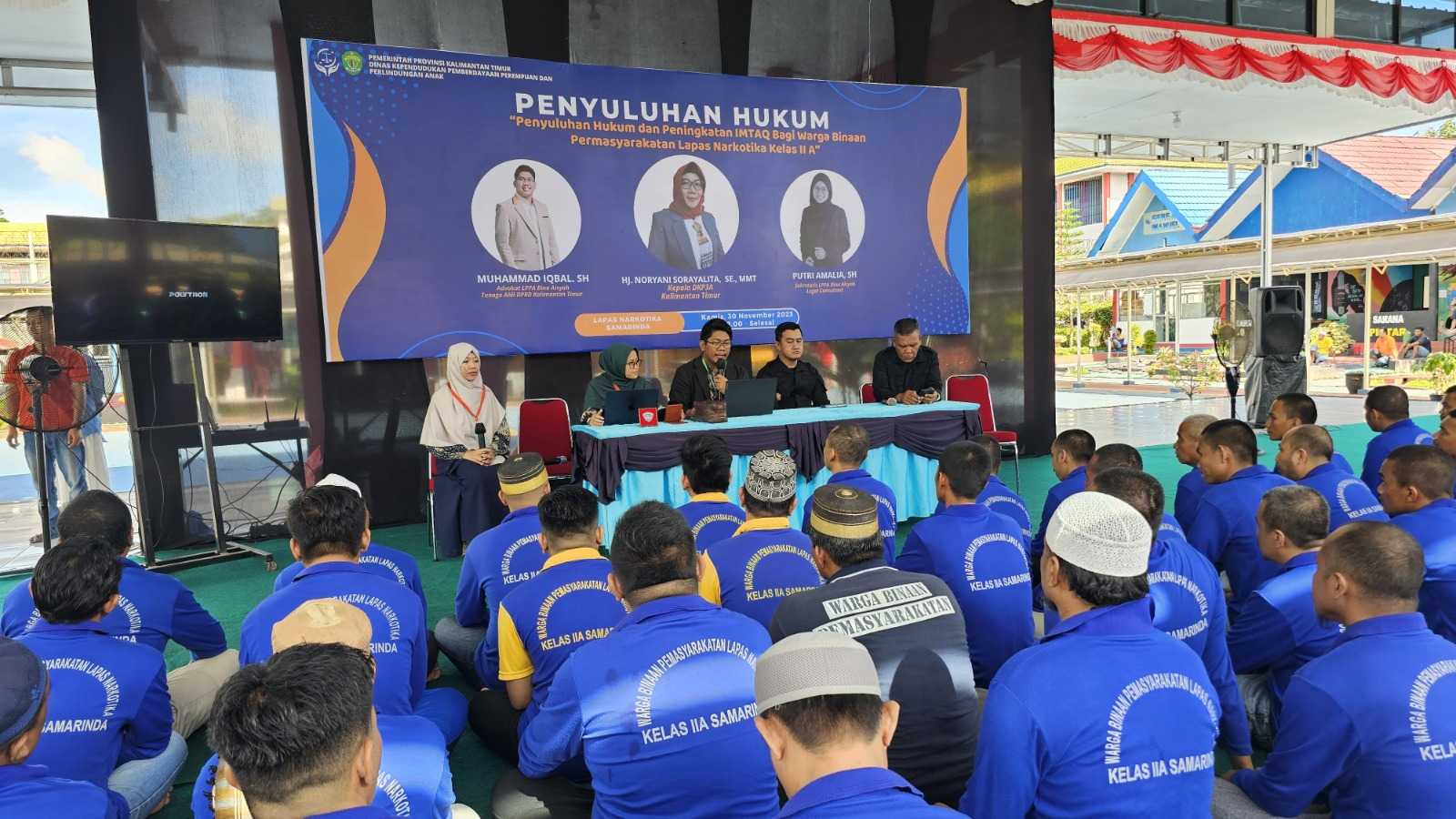 Lapas Narkotika Samarinda Bersinergi dengan Dinas Kependudukan Pemberdayaan Perempuan dan Perlindungan Anak Gelar Penyuluhan Hukum Bagi WBP