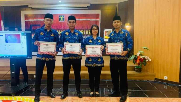 Empat Orang Petugas Lapas Narkotika Samarinda Dapat Apresiasi dari Kemenkumham Kaltim atas Perolehan Medali Porprov II Korpri se-Kaltim 2022