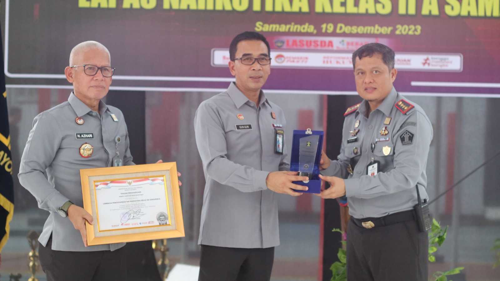 Kakanwil dan Kadivpas Kemenkumham Kaltim Apresiasi Capaian Kinerja Lapas Narkotika Samarinda Tahun 2023