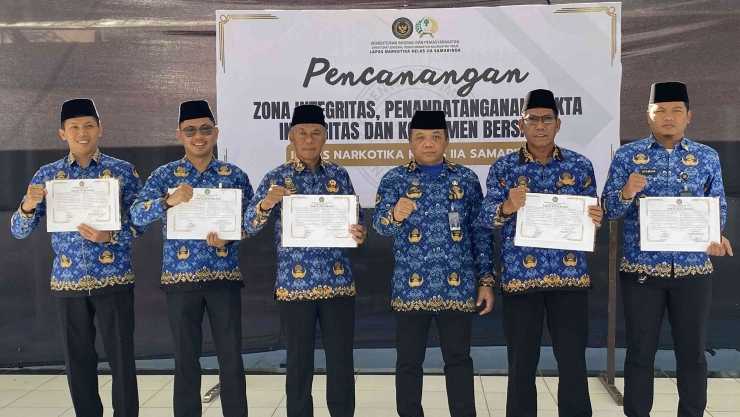 Wujudkan WBK & WBBM, Kalapas Narkotika Samarinda Gelar Pencanangan Zona Integritas